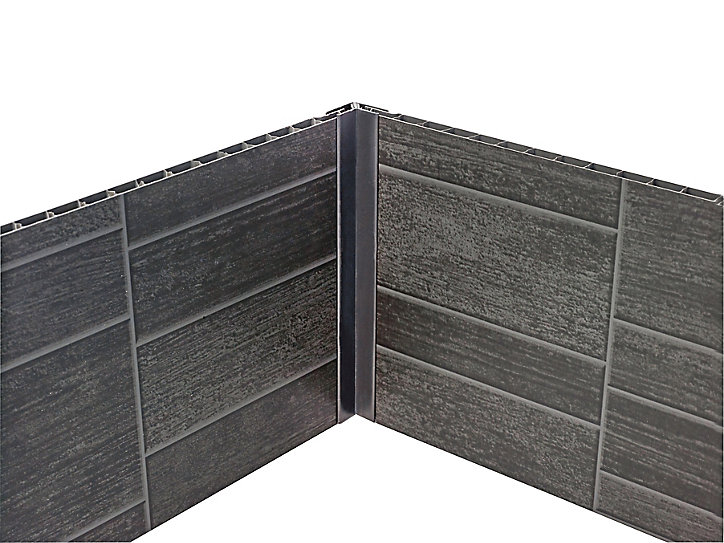 Profil d'angle de finition clipsable 5/8 mm carbone Grosfillex
