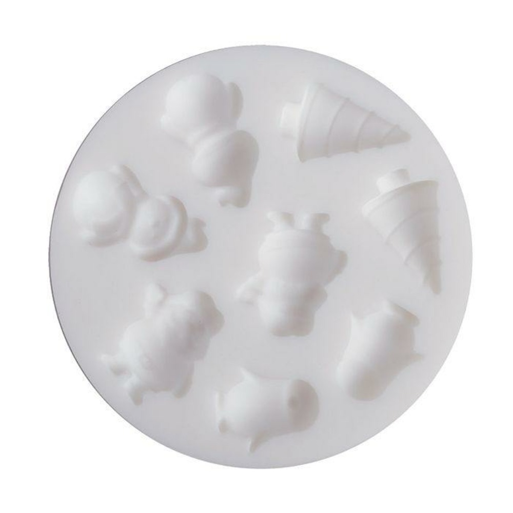 Mini moule en silicone pour pâte polymère - noël