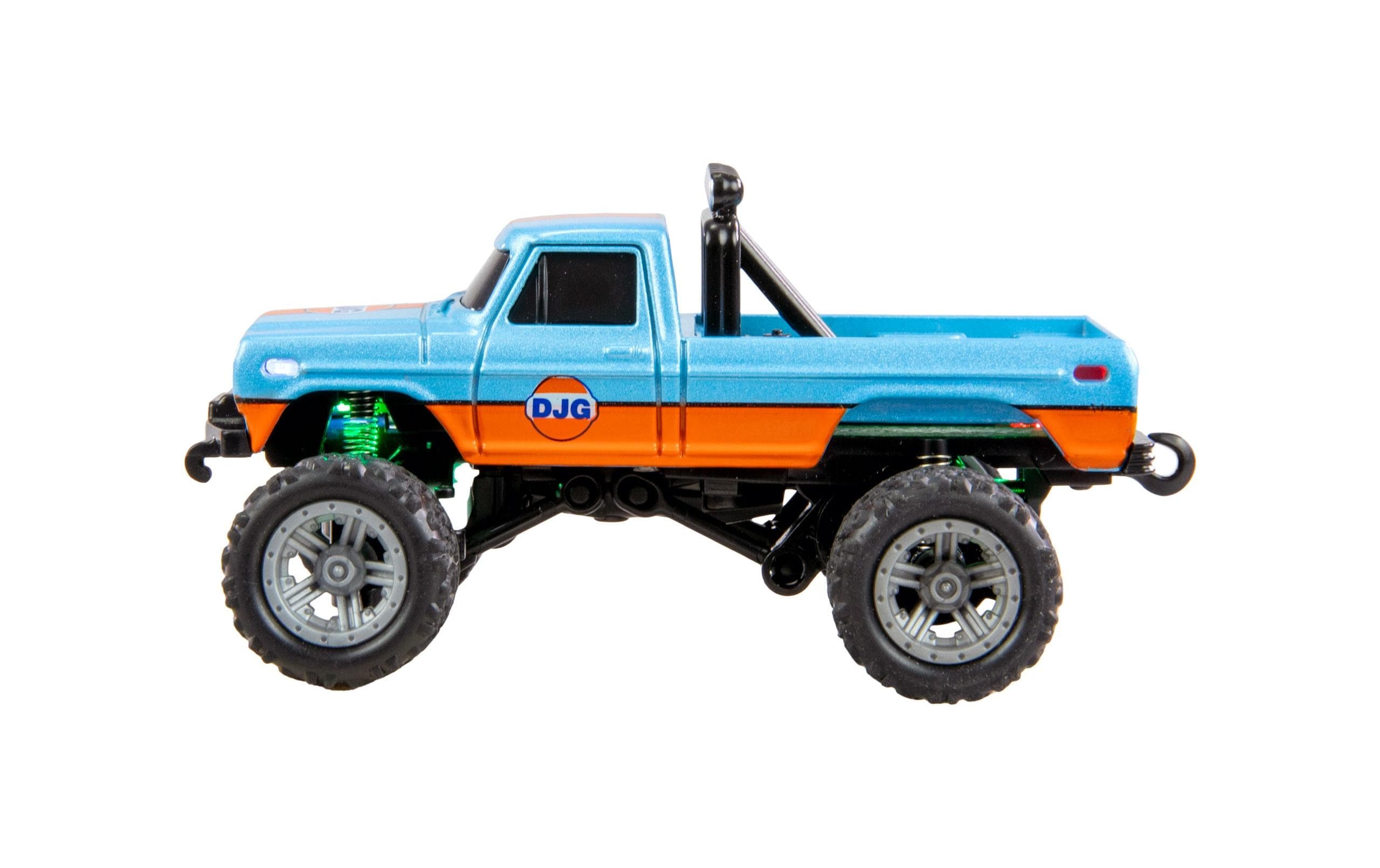 Monster Truck Die Cast 1:64 RTR, Blau/OrangeFerngesteuerte Monster Truck im Massstab 1:64