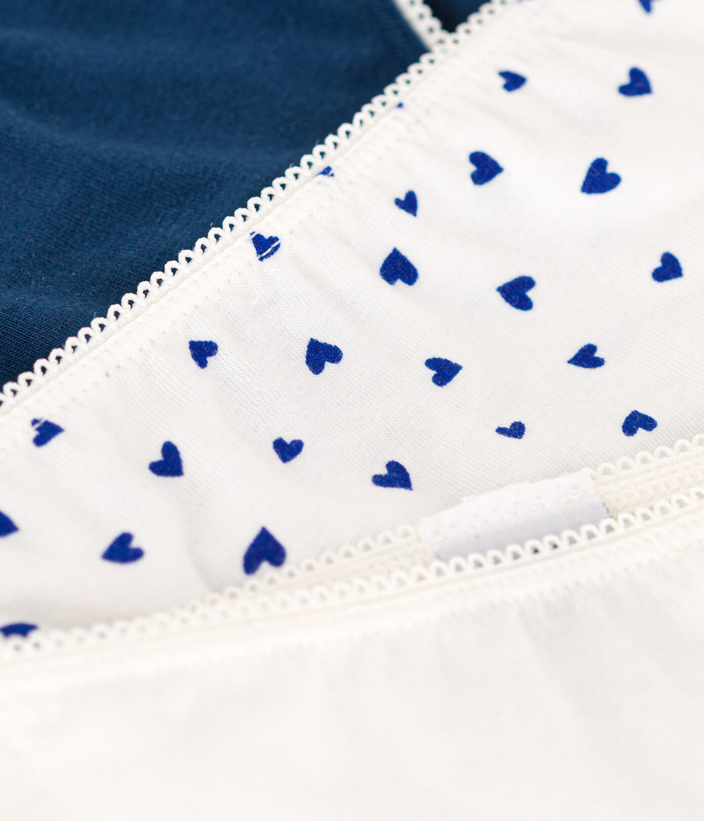 Lot de 3 culottes cœur en coton et élasthanne petite fille