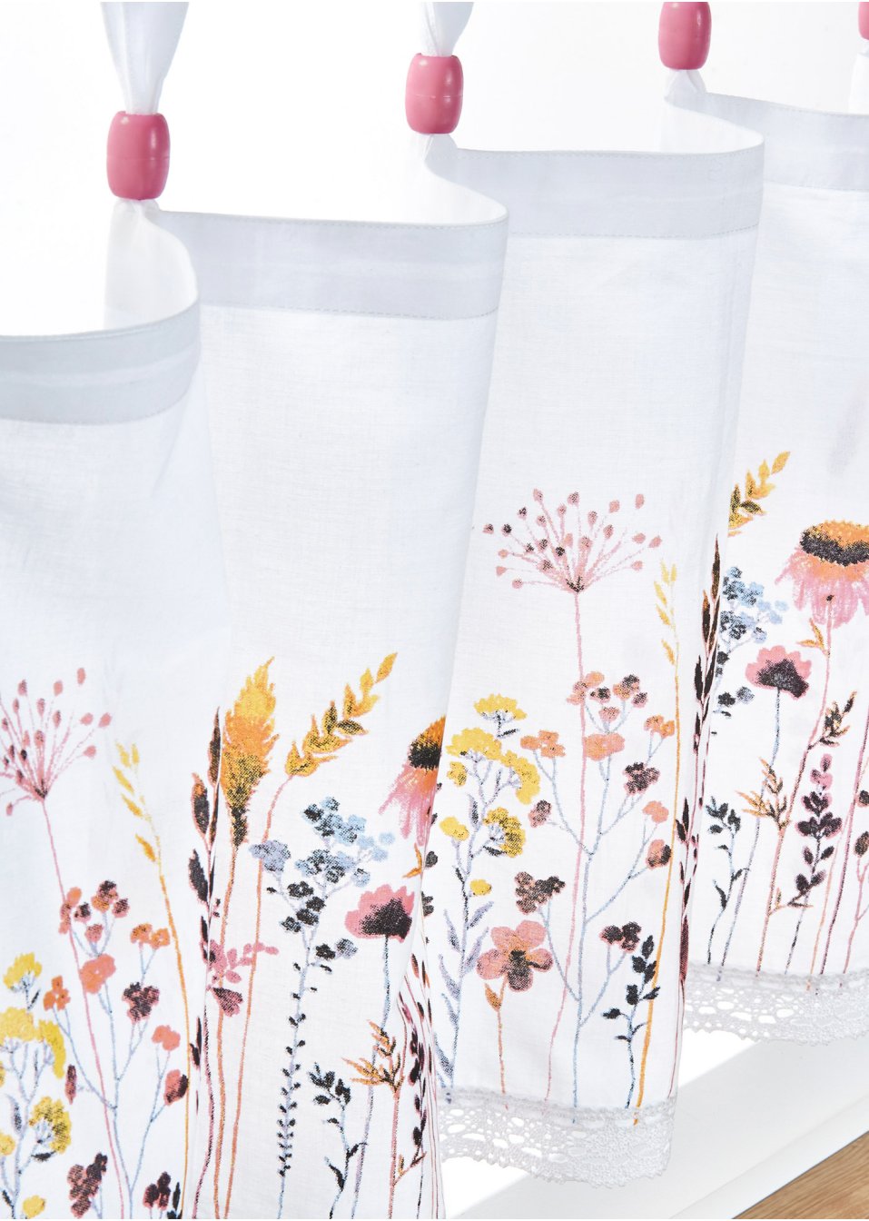 Brise-bise en coton avec imprimé herbacées
