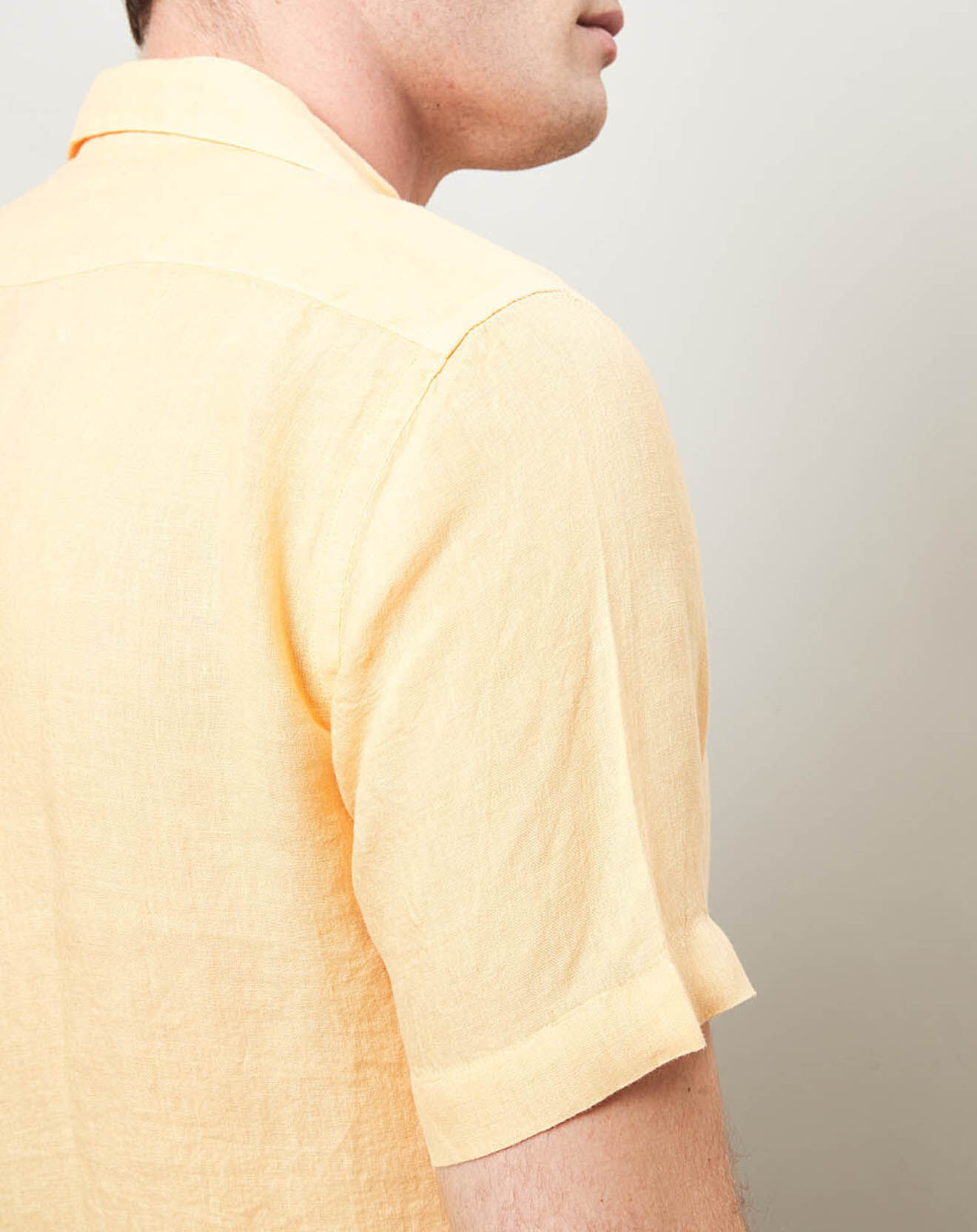 Hartford Chemise 100% Lin slim Slam jaune