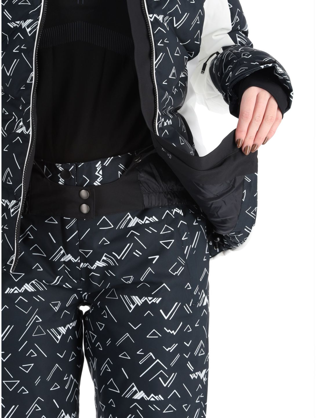 W Staci Print Puffy ski-jas dames