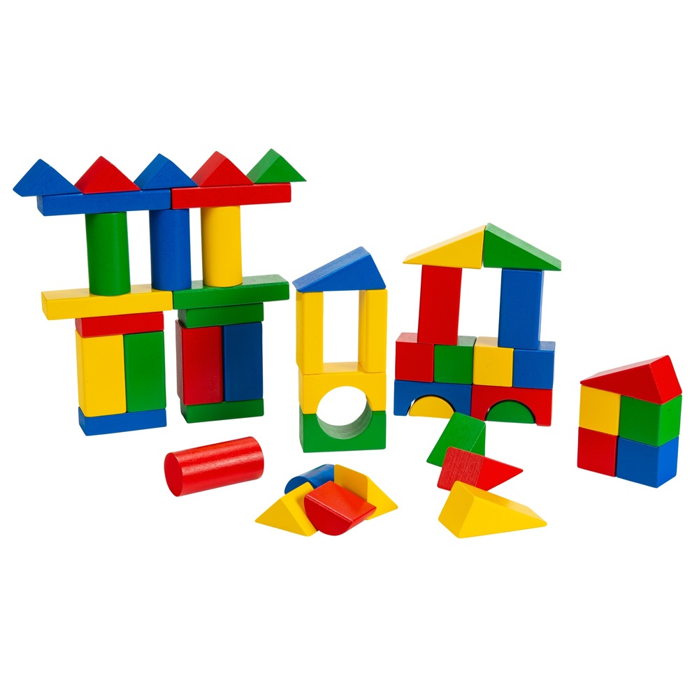 Eichhörnchen-Spielset mit 50 Holzbausteinen