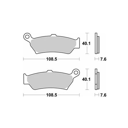 Plaquettes de freins SBS Sinter Métal Fritté arrière