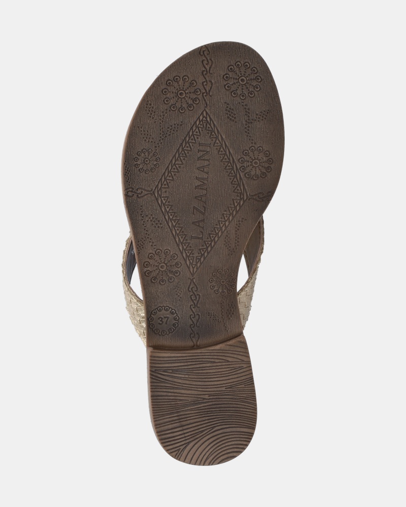 Lazamani Slippers  - goud