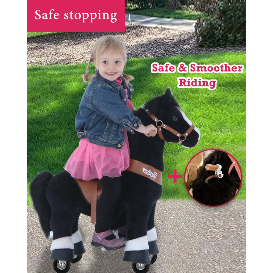 PonyCycle® Black mit Bremse und Sound - klein