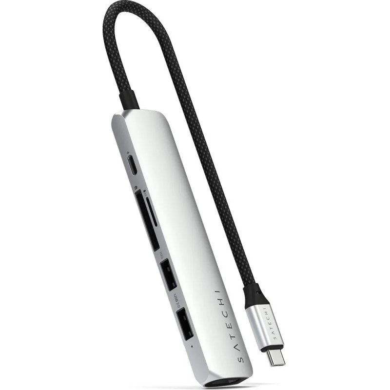 Satechi ST-P6SS hub & concentrateur USB Type-C 10000 Mbit/s Argent