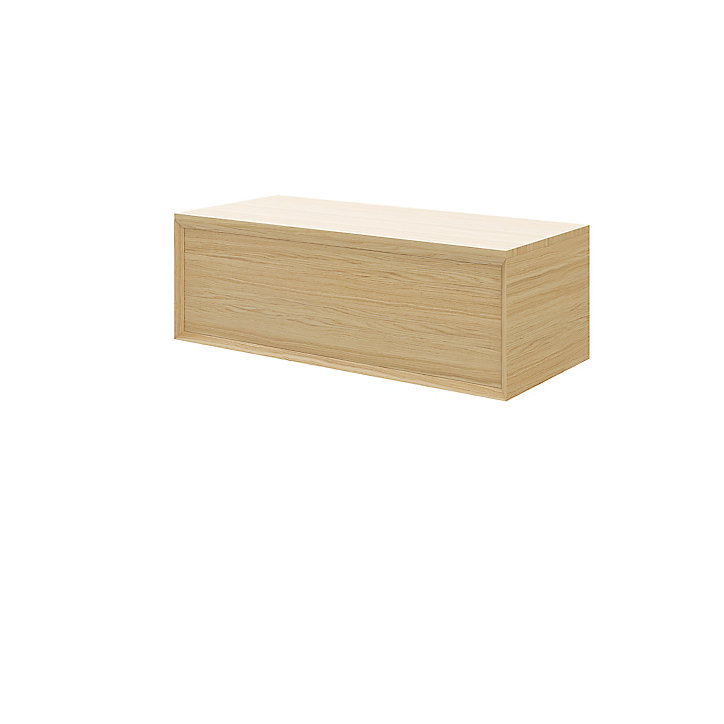 Meuble sous vasque 1 tiroir Avela 100 cm à suspendre + plan de toilette 100 cm GoodHome