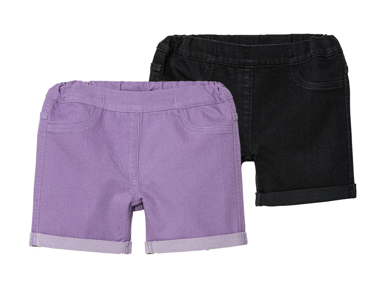 2 stuks peuters denim-shorts