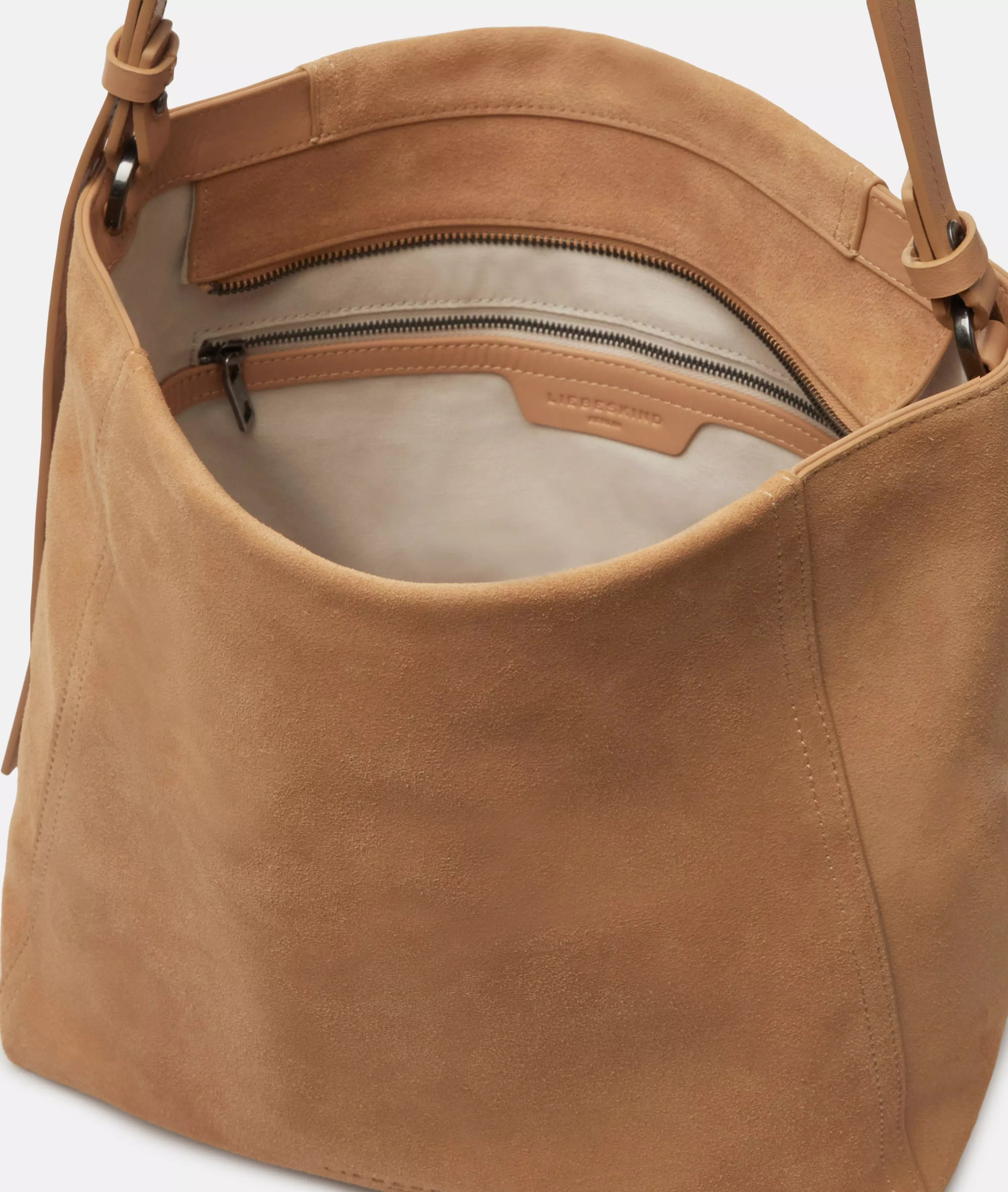 Chudy Hobo M Spacious suede hobo bag
