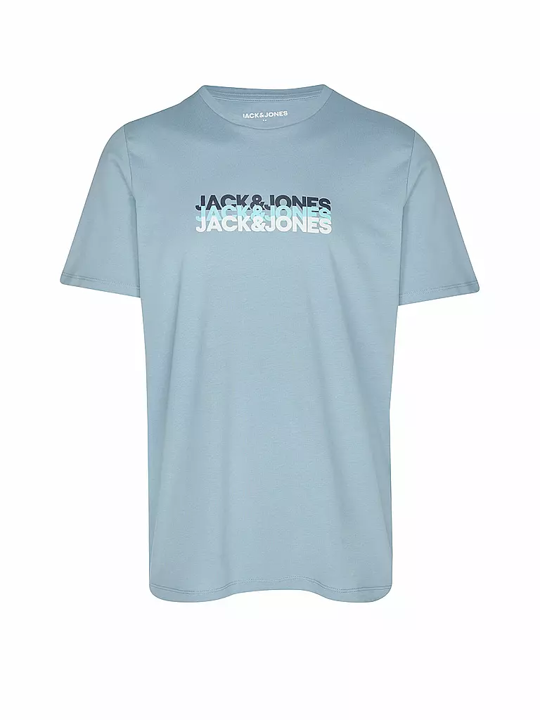 JACK & JONES T-Shirt JJCYBER hellblau