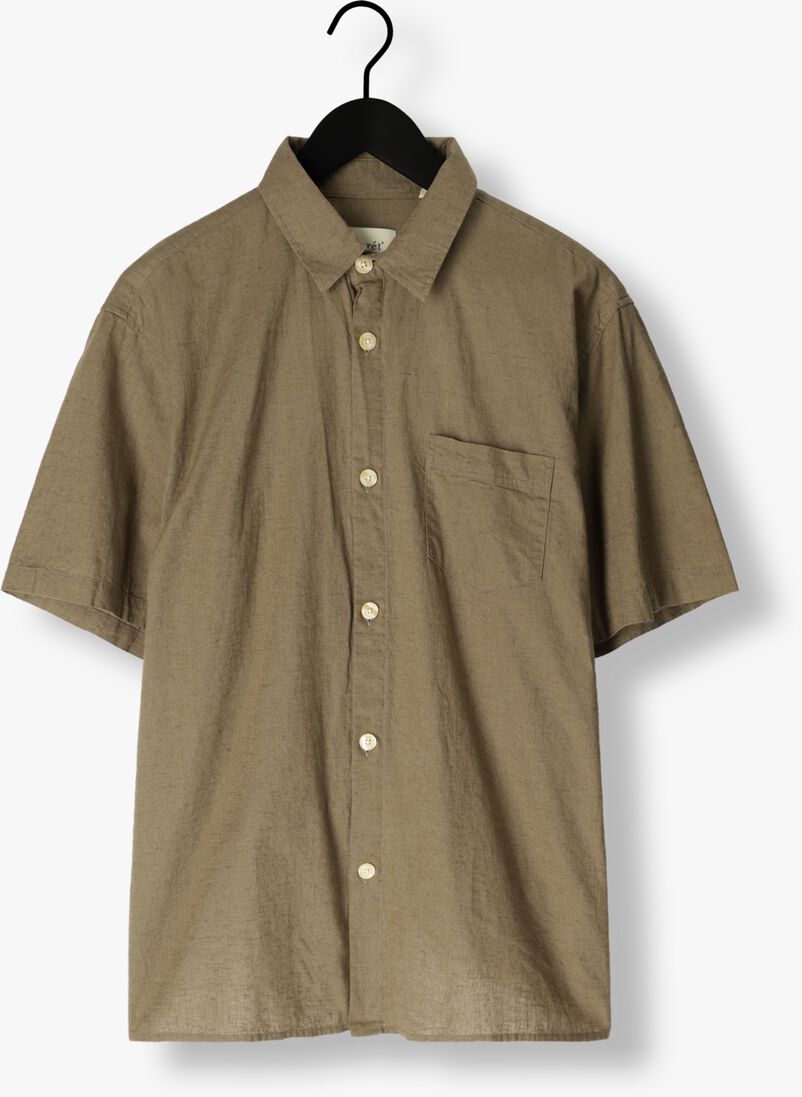 groene forét casual overhemd serene linen ss shirt