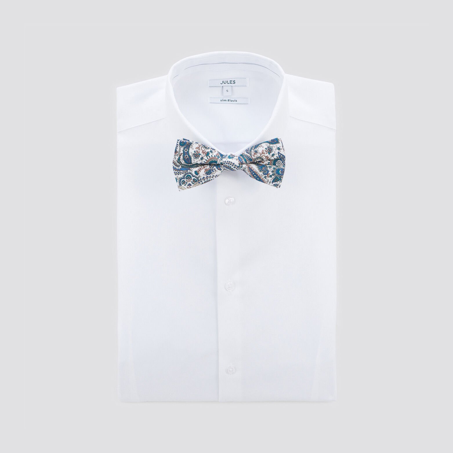 Nœud papillon à motif fleuri Bleu foncé