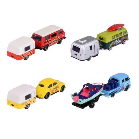 Majorette VW The Originals Trailer, 1 Stück, 4-fach sortiert