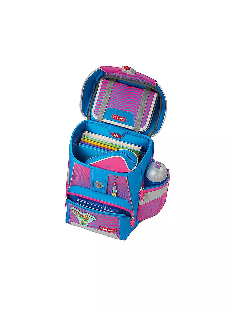 STEP BY STEP Schultaschen Set 5tlg SPACE Neon Kolibri Kaja  pink