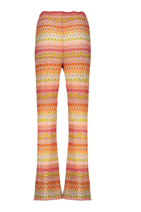 Geisha oranje dames broek