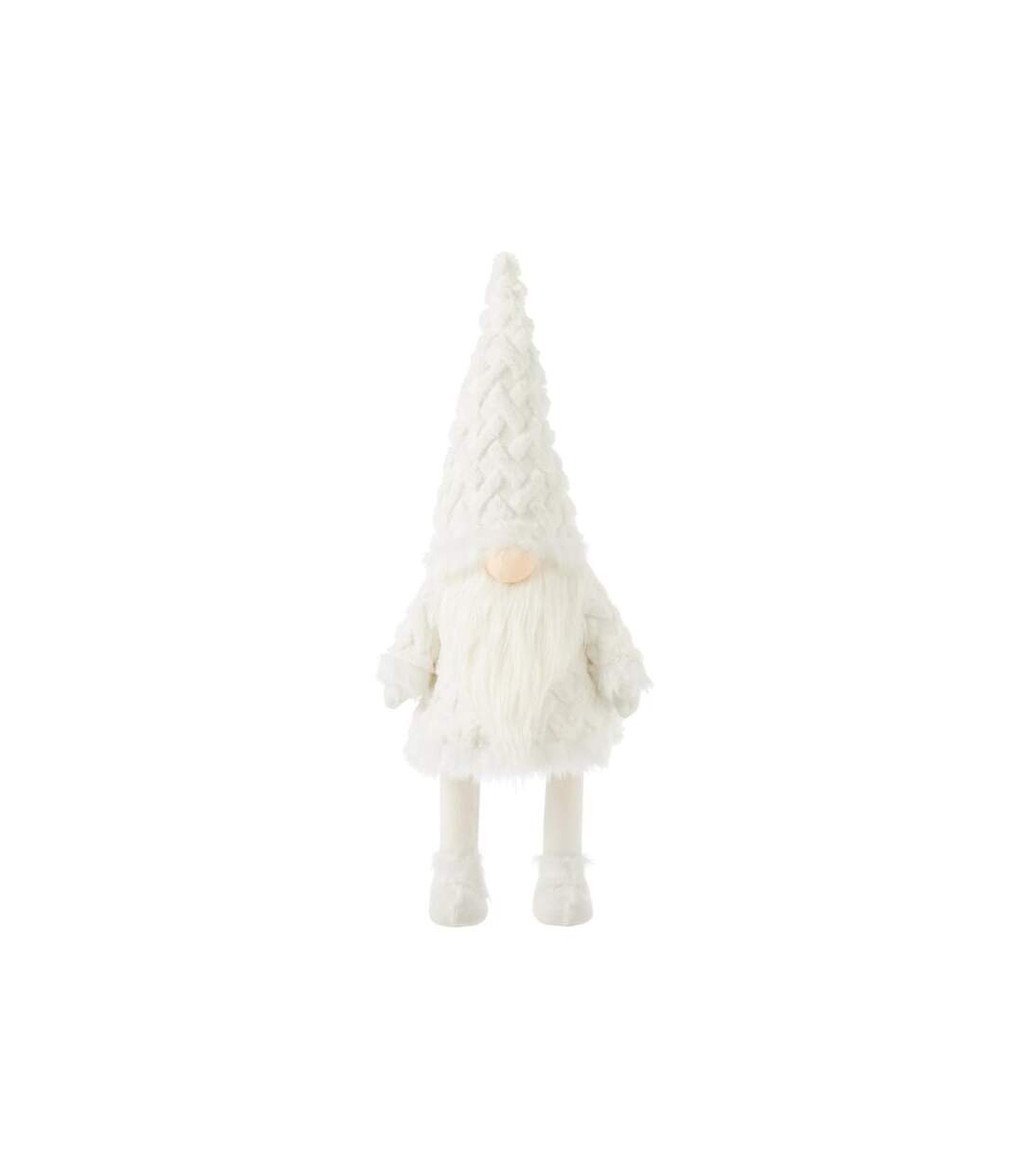 Paris Prix - Statue Déco Lutin barbe 84cm Blanc