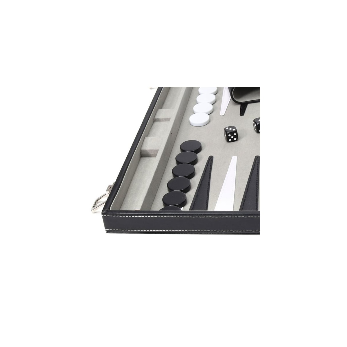Backgammon med Veske - Luksus Spillsett i Imitert Skinn
