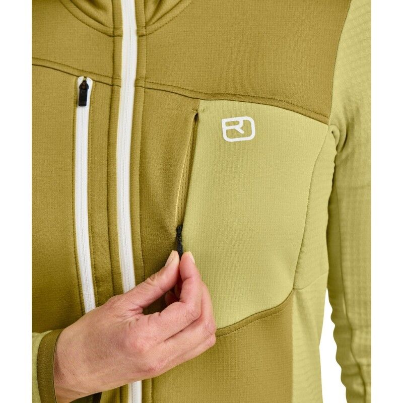 Fleece Grid Jacket - Polaire en laine mérinos femme