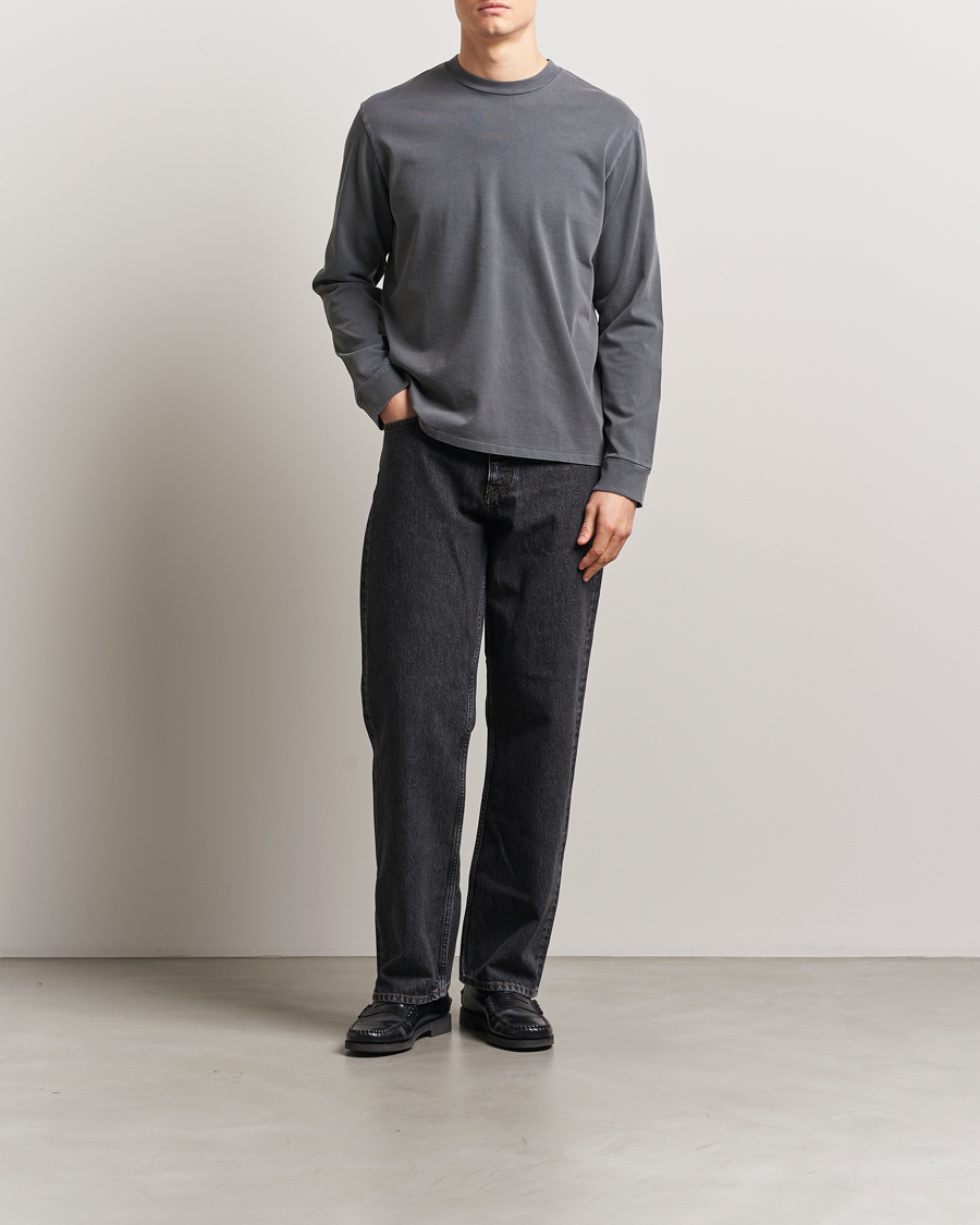 Jeanerica Clement Crew Neck Sweatshirt Washed Black