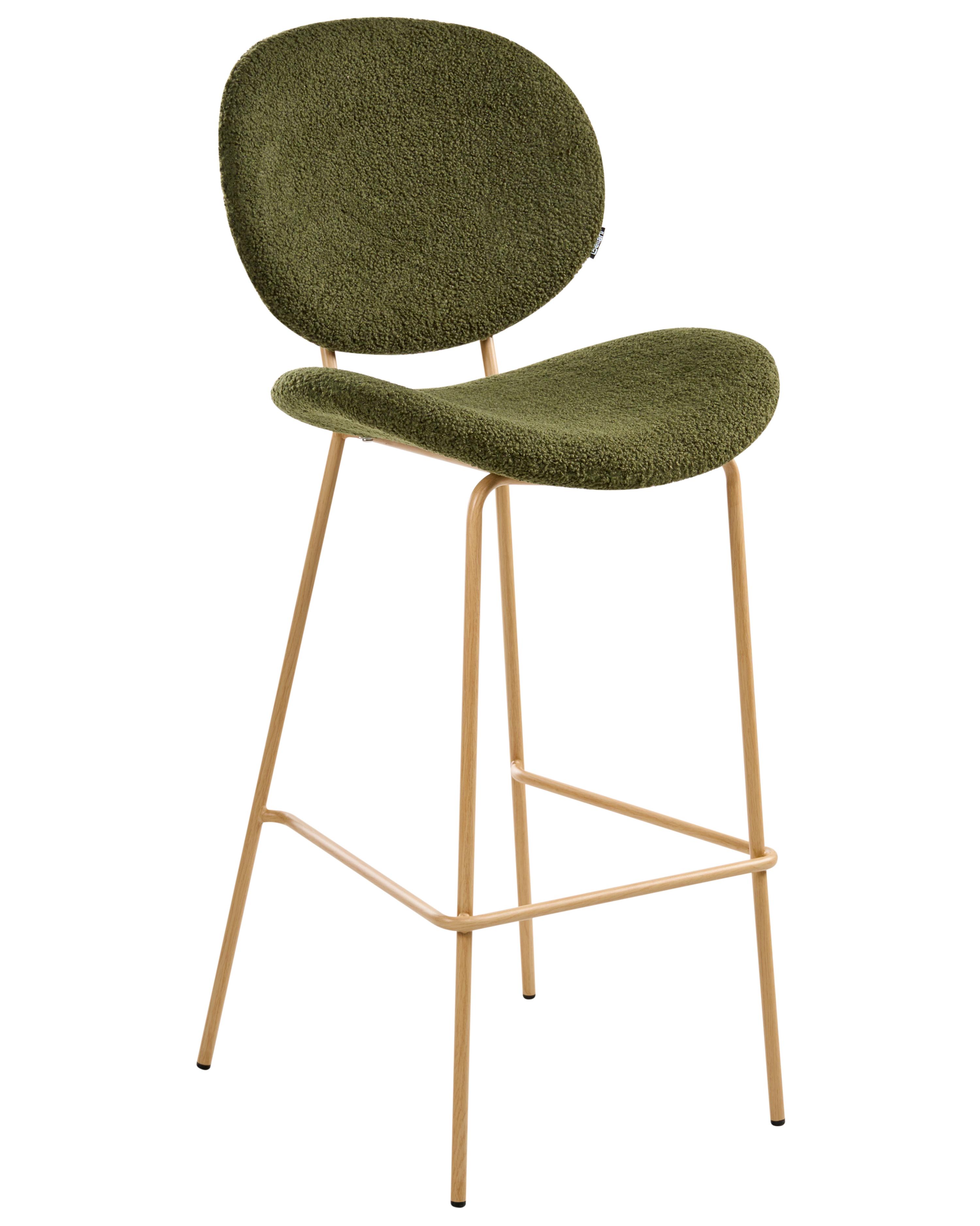 Set van 2 barstoelen LUANA Bouclé Donkergroen