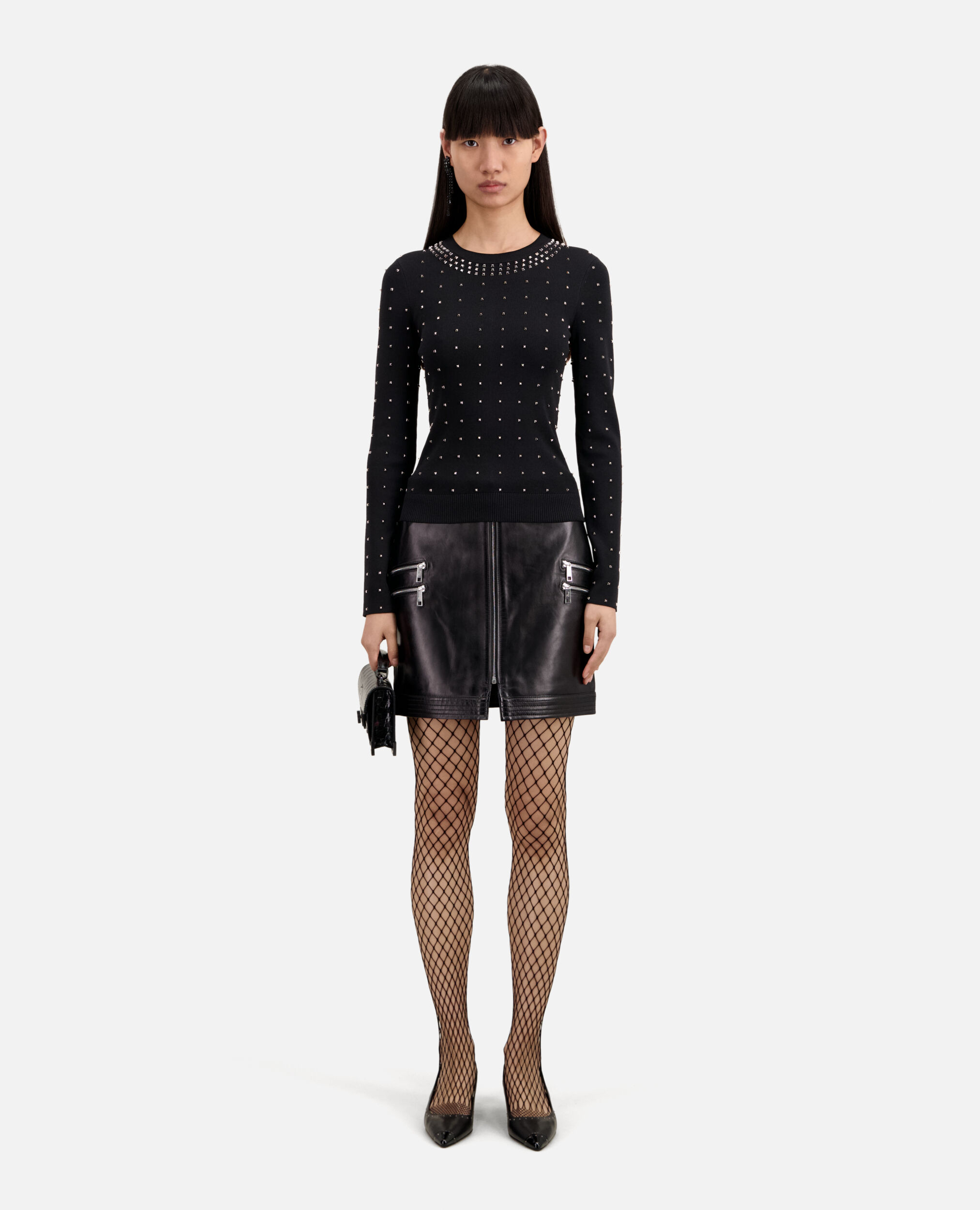 Black sweater with spikes