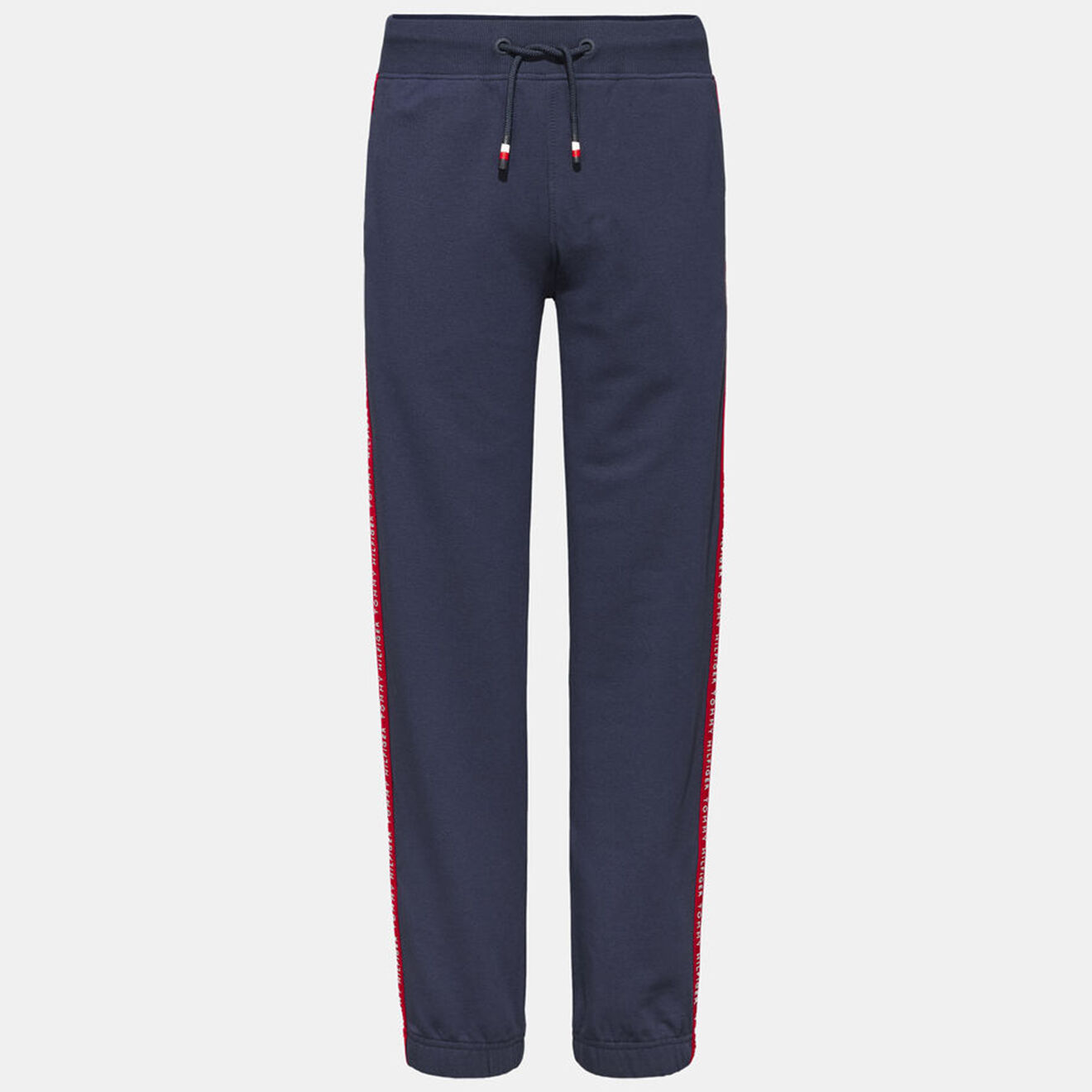 Tommy Hilfiger Jogging en Coton bio à bandes latérales tricolores siglées bleu marine
