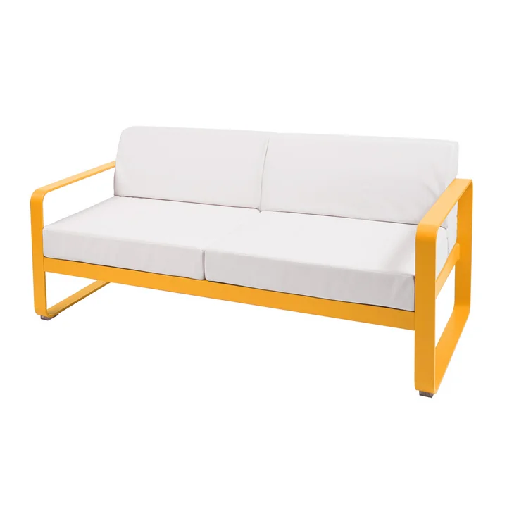 Fermob - Bellevie Sofa, baumwollweiss / flanell grau