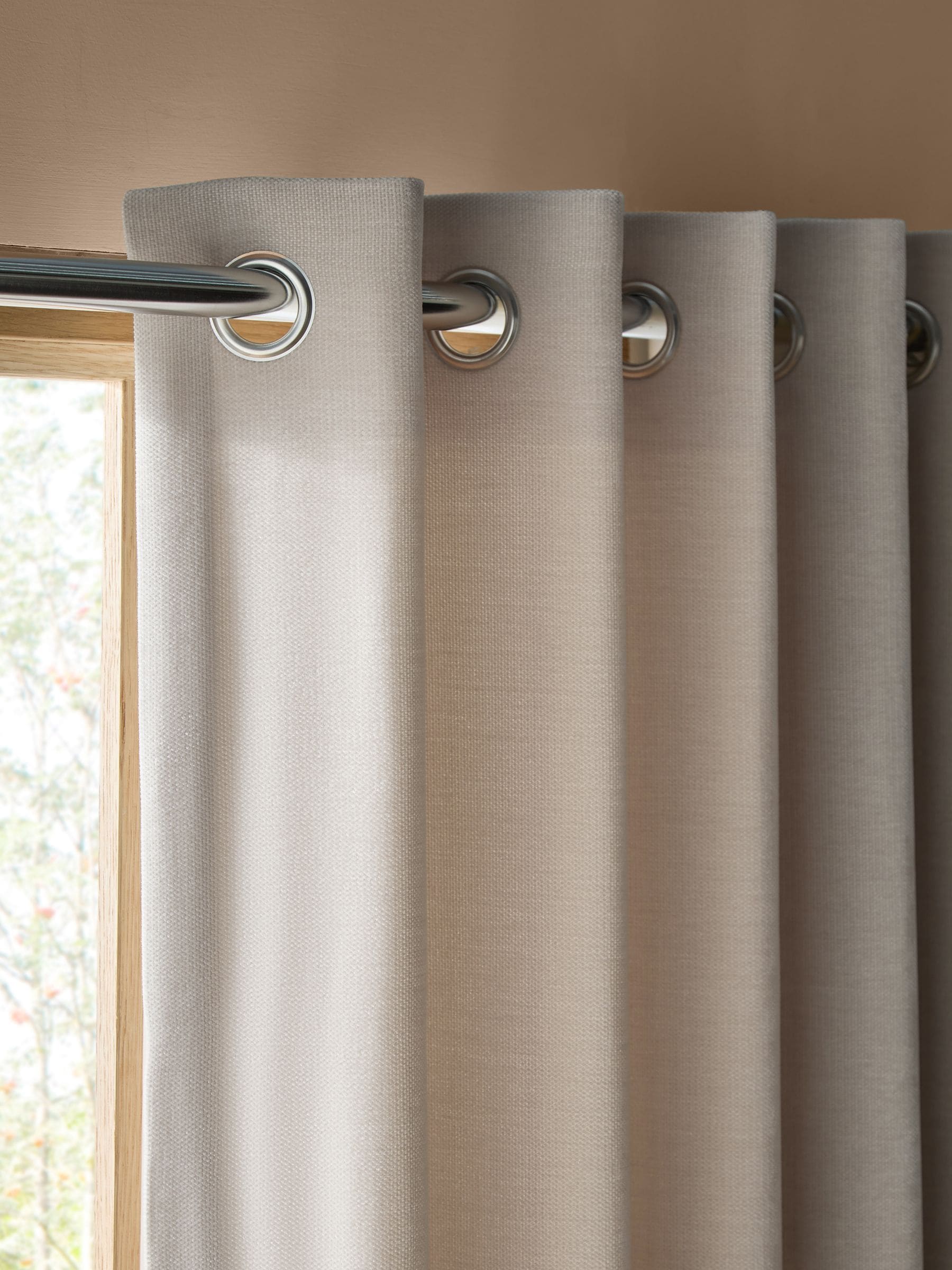 Fine Chenille Eyelet Curtains