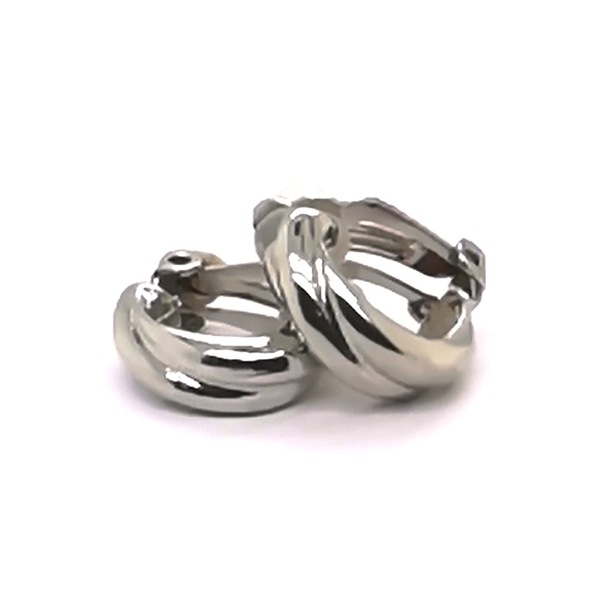 Boucles d'oreilles à clips Brillaxis demi créoles
