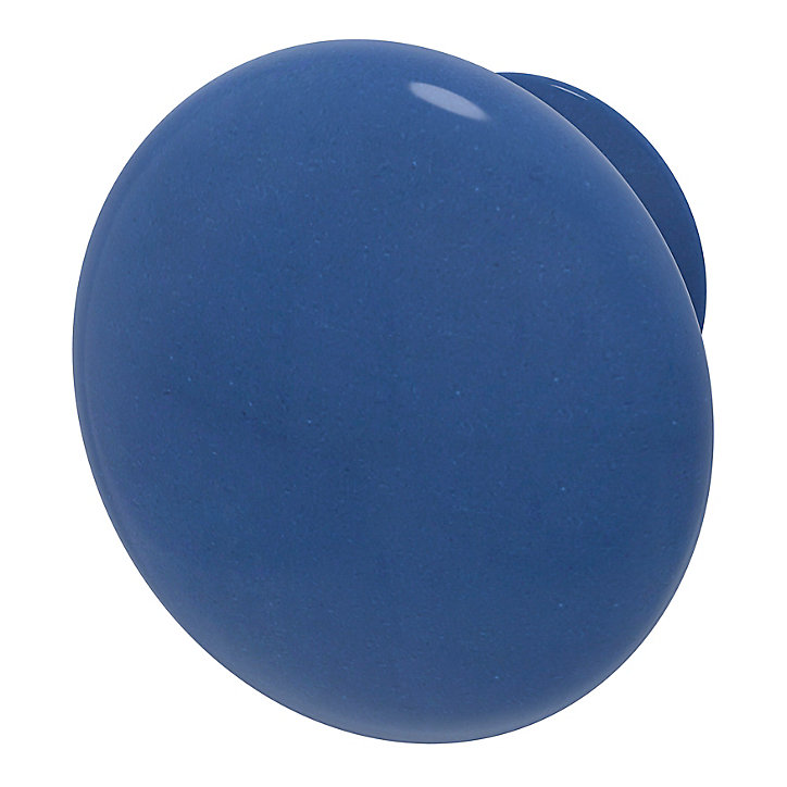 Bouton de meuble arrondi GoodHome Porcelaine Vras violet Ø3.2cm x p.2.5cm