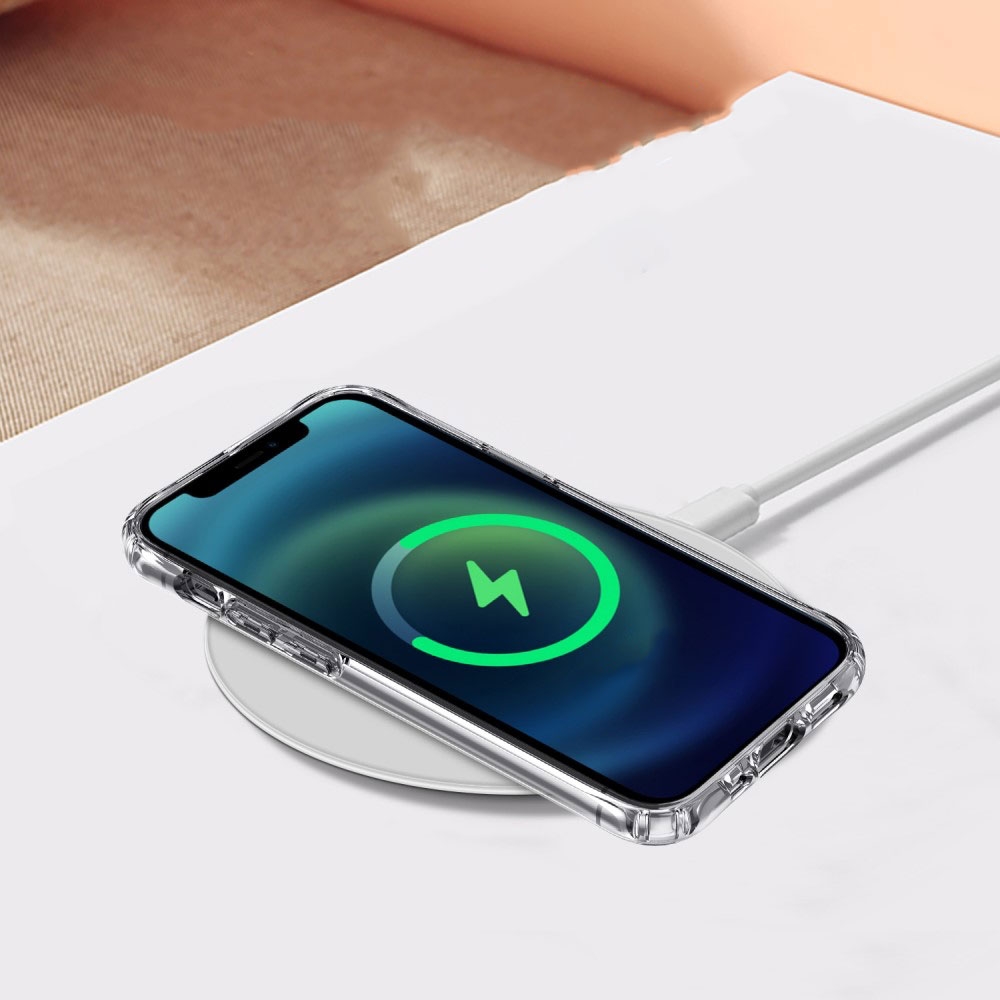 iPhone 12 / iPhone 12 Pro MagSafe Hybrid Hülle TPU Bumper Acryl Rückseite Air Cushion Fallschutz - Transparent