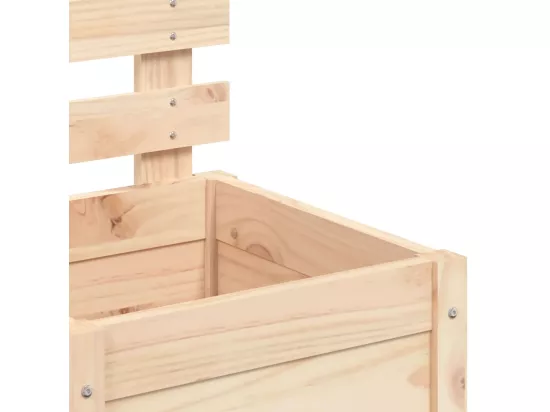 Jardinière avec support 39x39,5x114 bois de pin massif