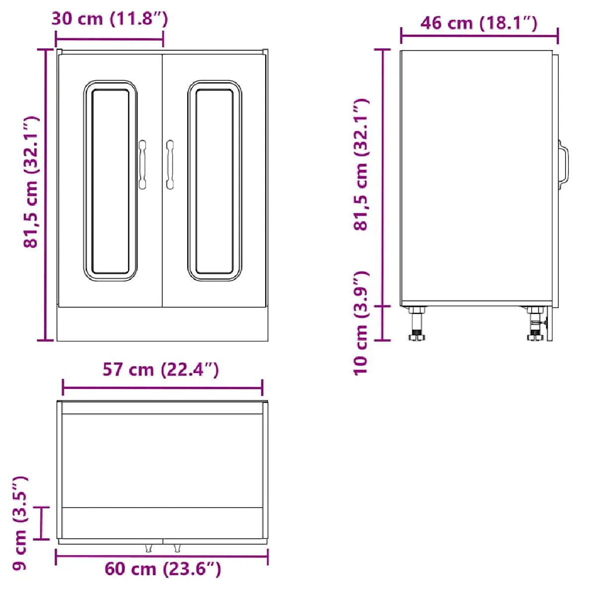 VidaXL Meuble Bas pour Évier Kalmar Blanc