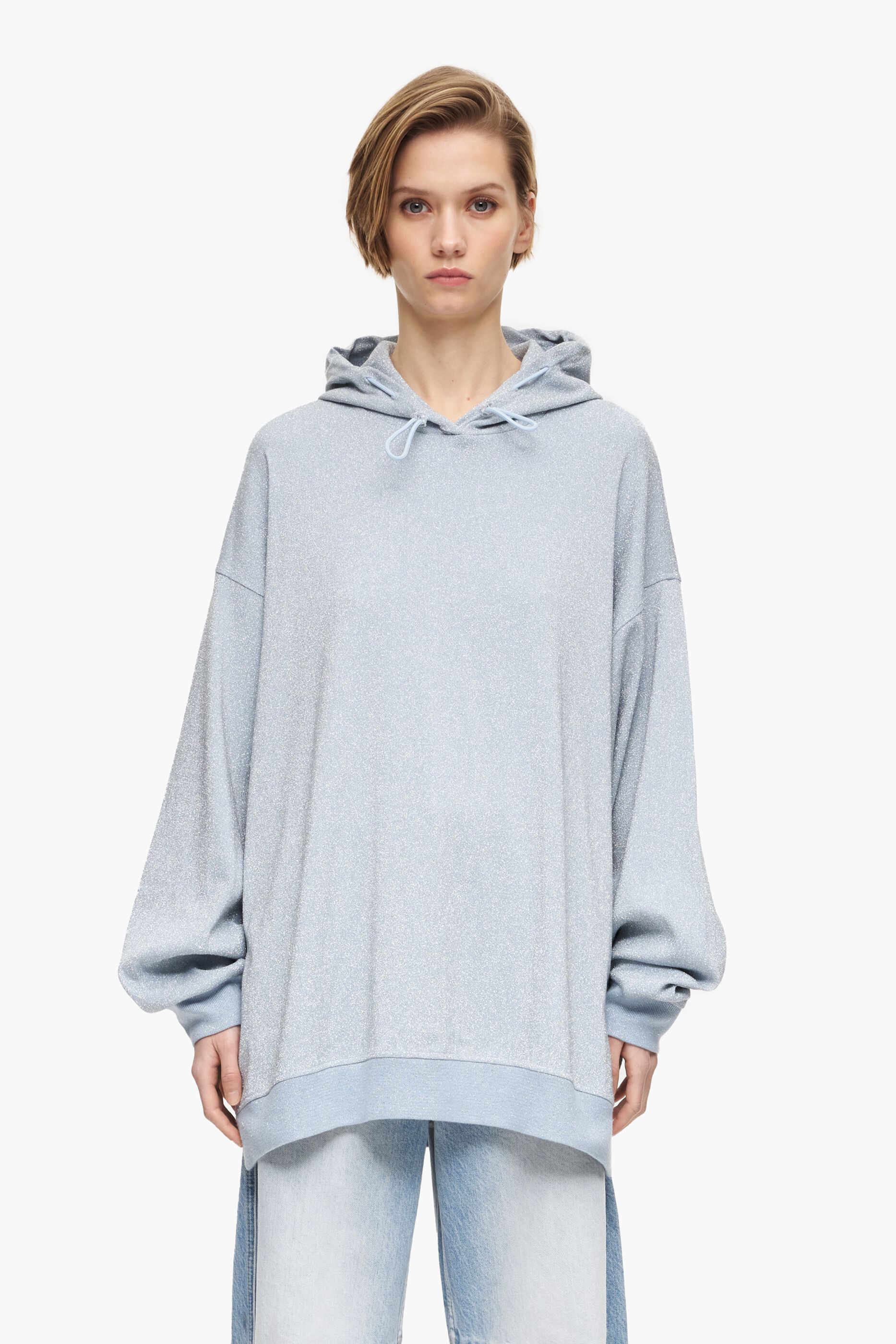 Moletom azul claro com lurex