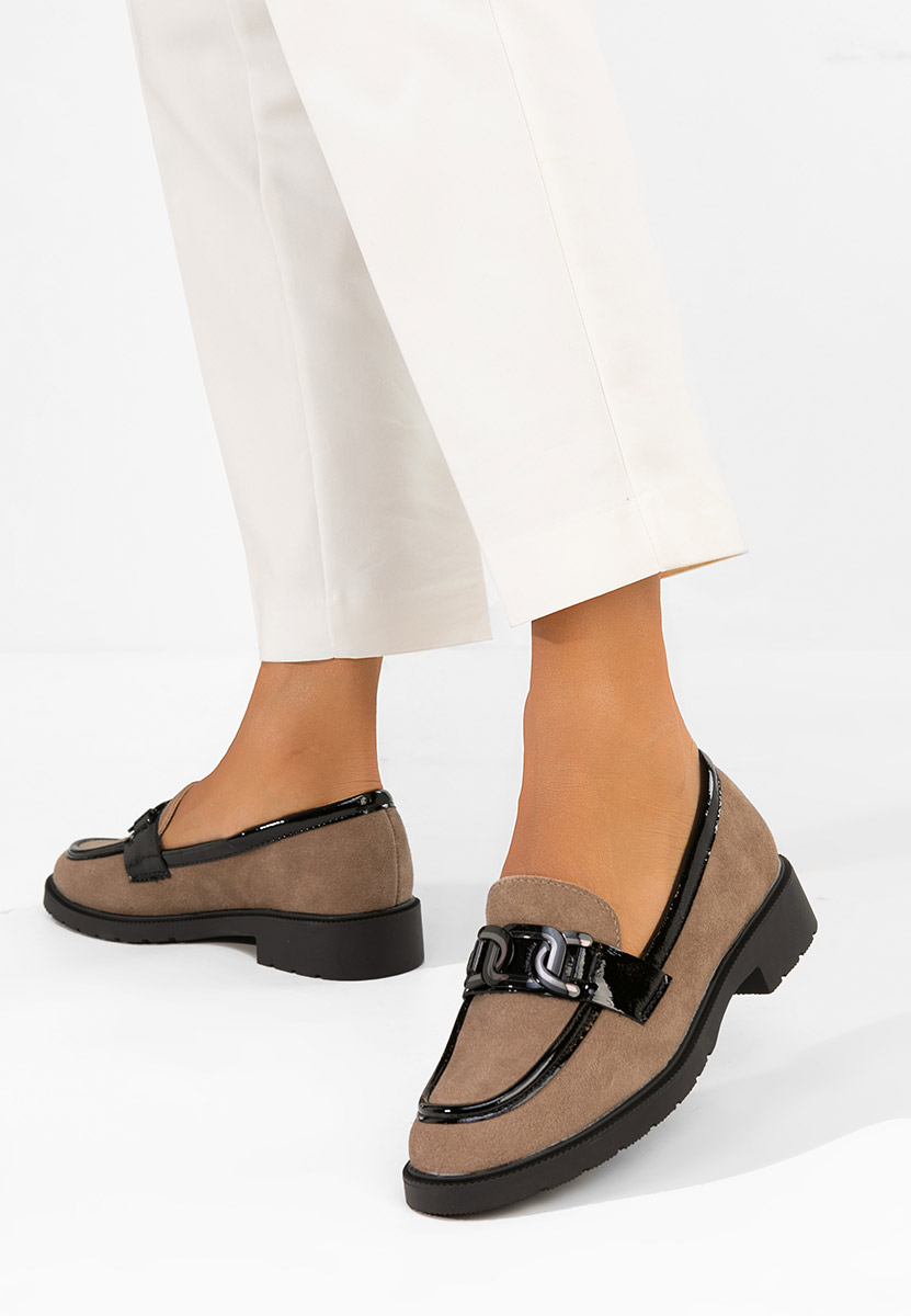 Mocassins en cuir naturel bruns Katynca V2