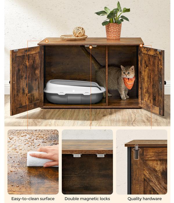 Feandrea Katzenklo-Schrank mit Türen, ca.