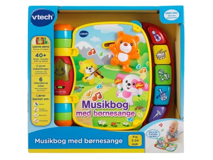 Vtech Baby musikbog med børnesange - DK