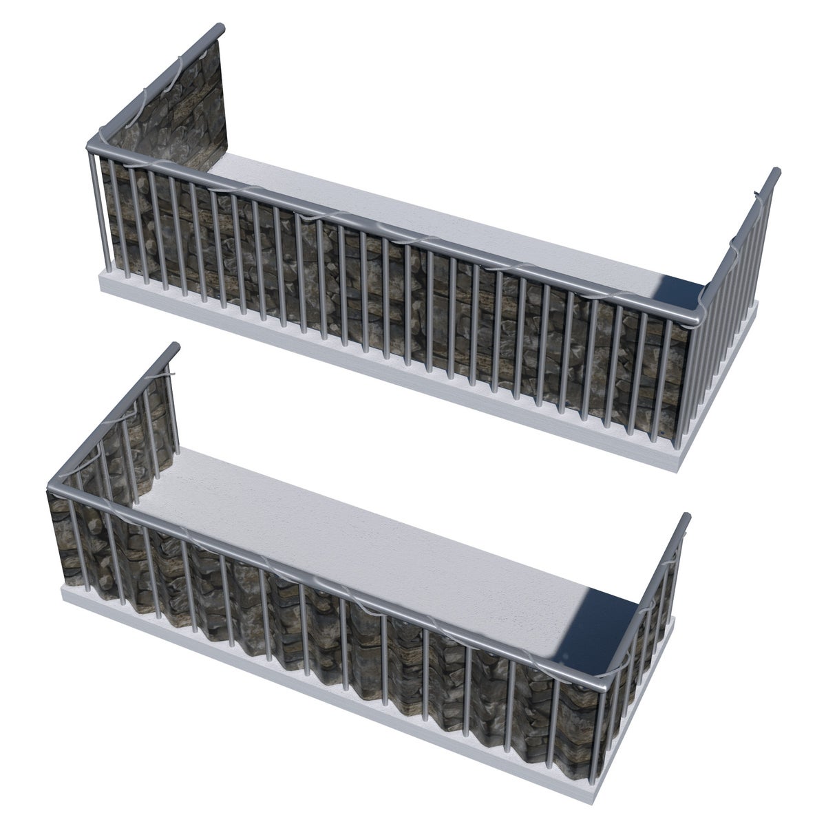 Balkonoverkapping tectake weerbestendig en eenvoudig te reinigen 600 x 75 cm