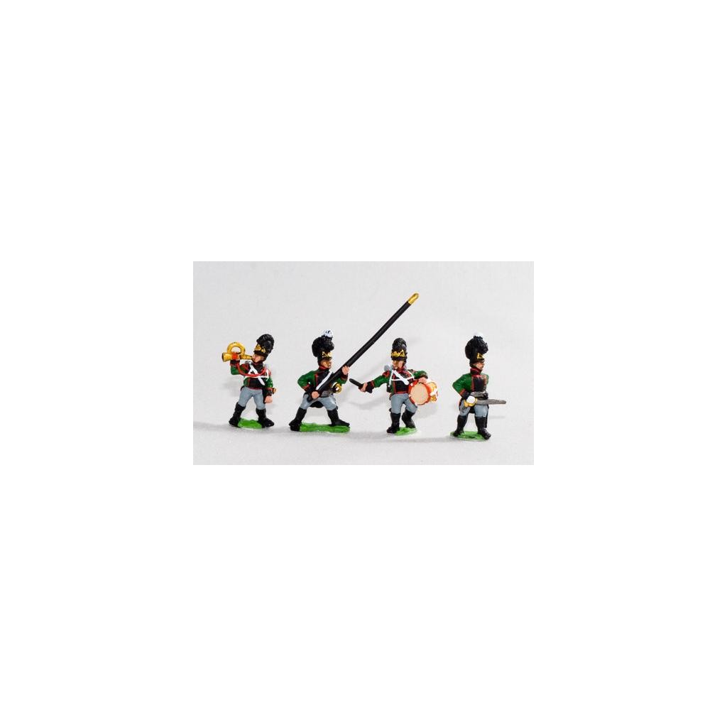 Bavarian 1805-14: Line Grenadiers or Jagers: Command: 2 Officers, 1 Drummer, 1 Hornist, 2 Standard Bearers