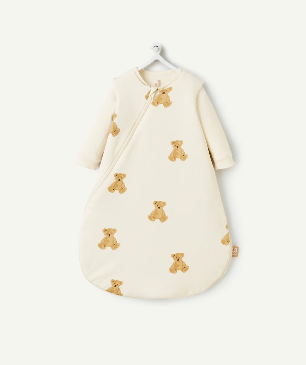JOLLEINGIGOTEUSE AMOVIBLE 60CM EN COTON IMPRIMÉ OURS