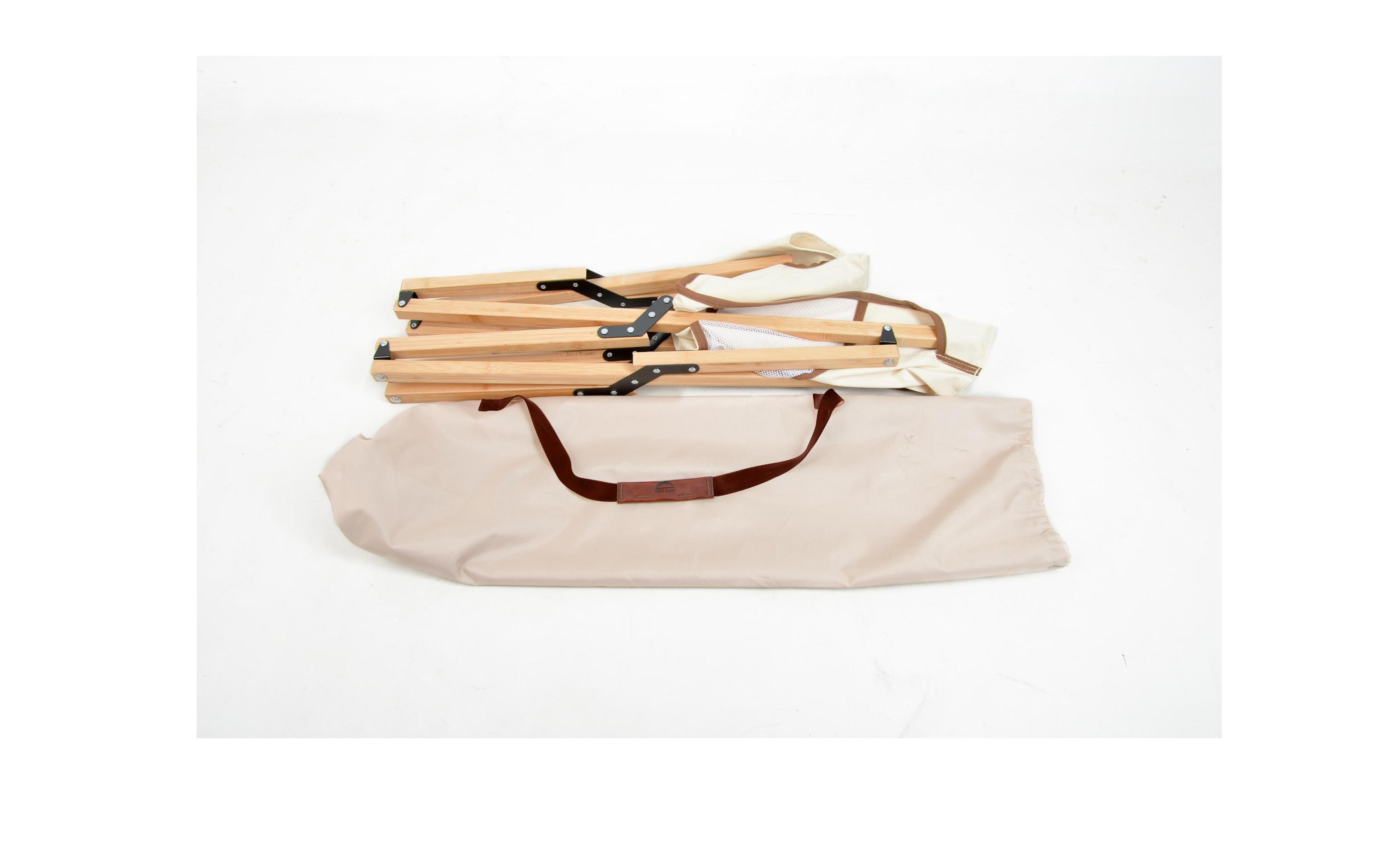 Bamboo Canvas Chair BraunCampingstuhl