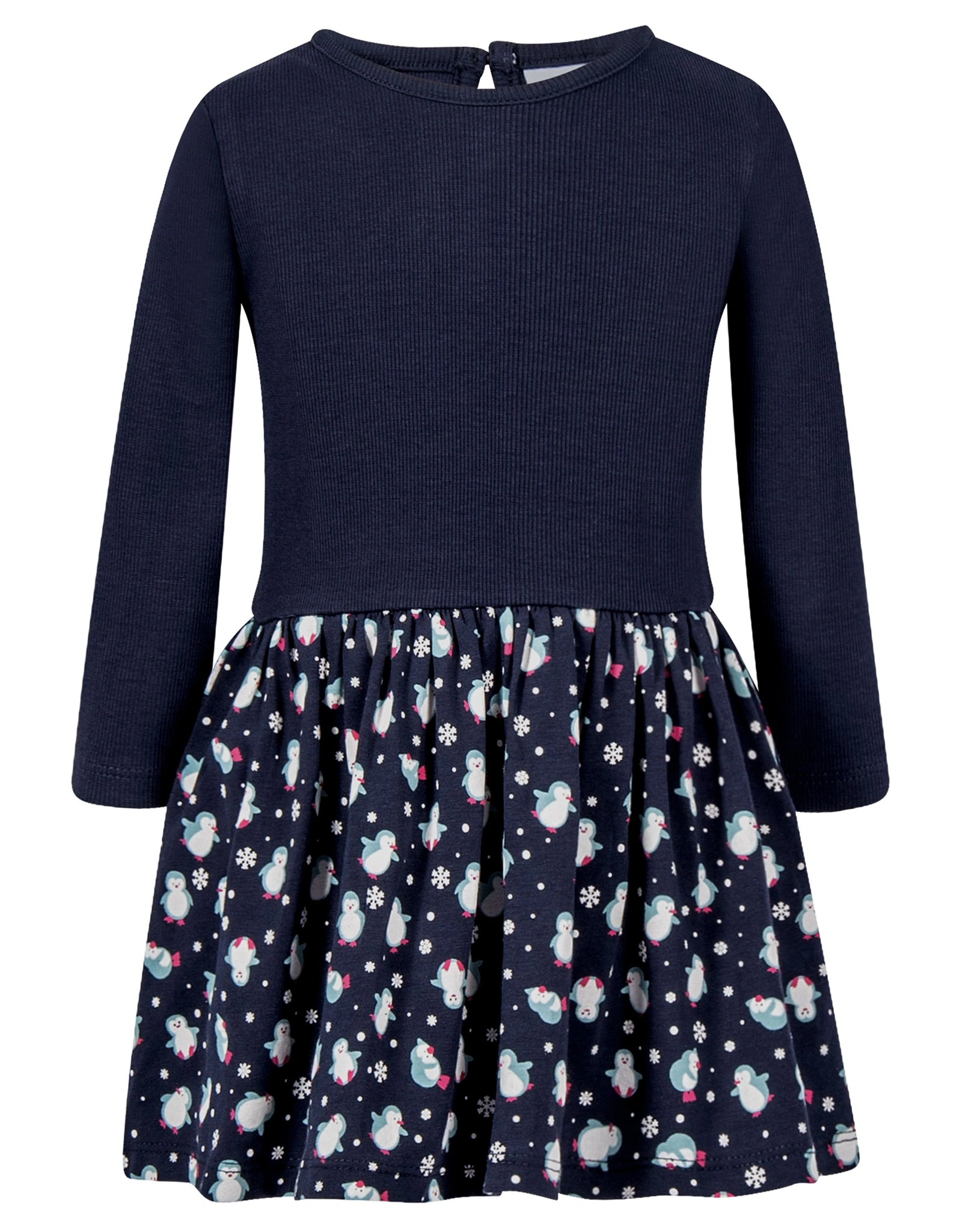 Langarmkleid HAPPY PENGUIN in navy