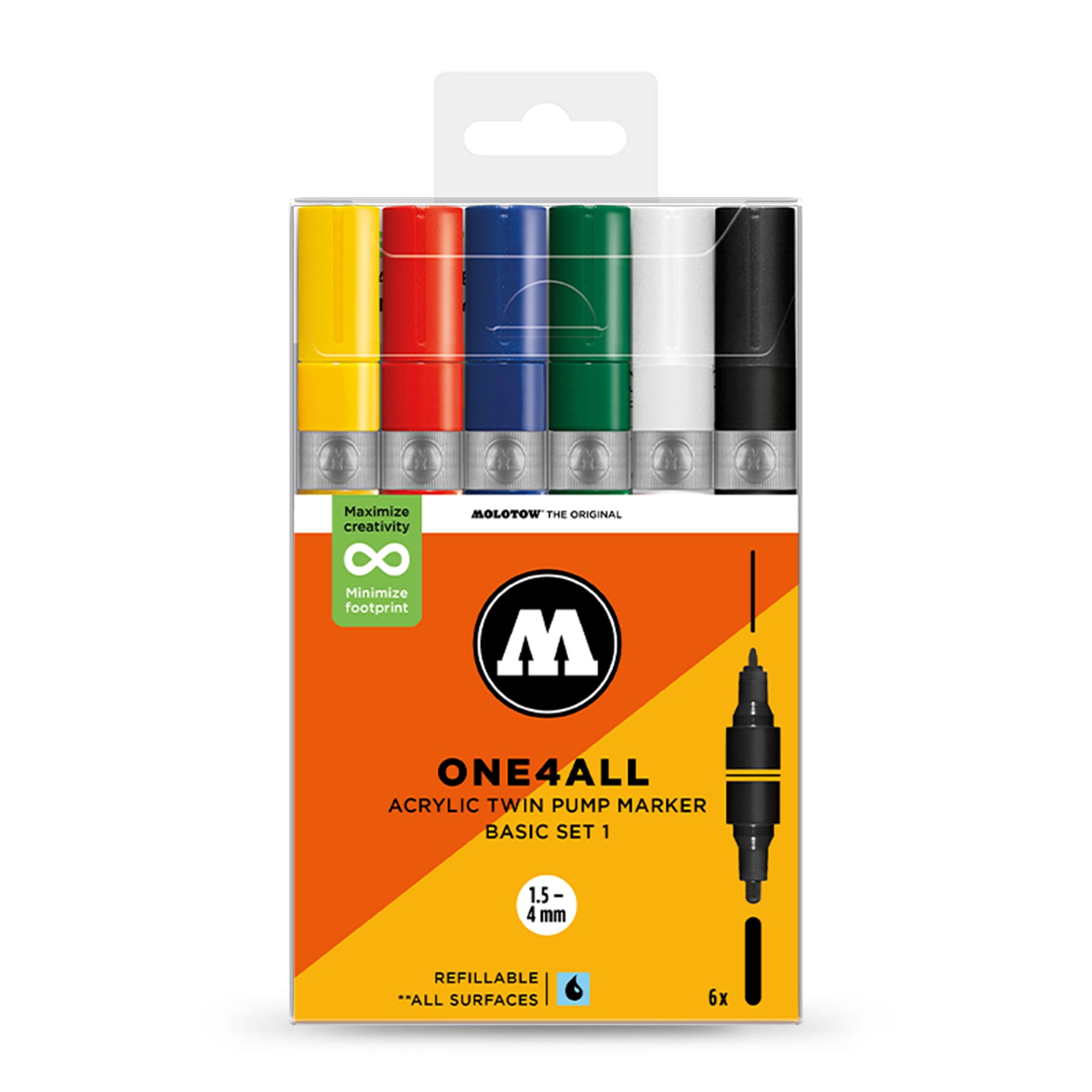 Molotow<br>ONE4ALL Acrylic Twin Basic Set 1