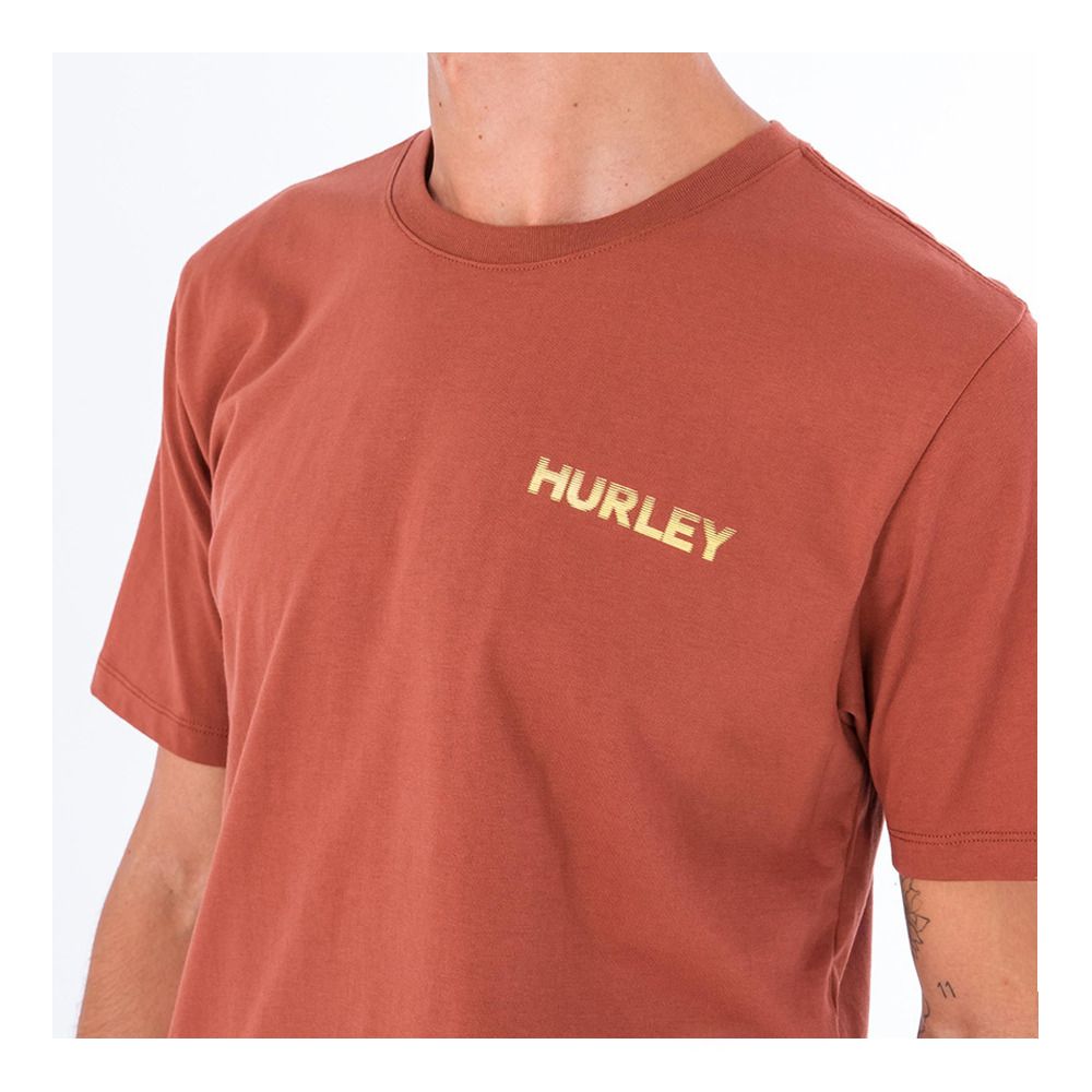 Hurley EVD EXPLORE REFLECTOR - Tee-shirt Homme zion rust