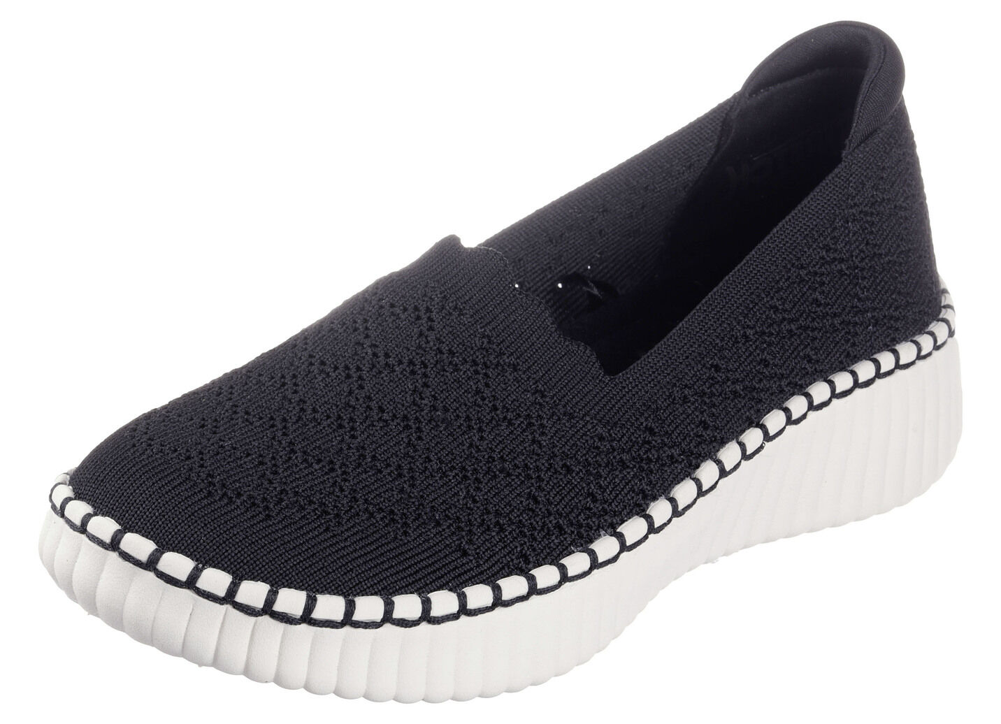 SKECHERS Slipper aus dehnbarem Strick-Material