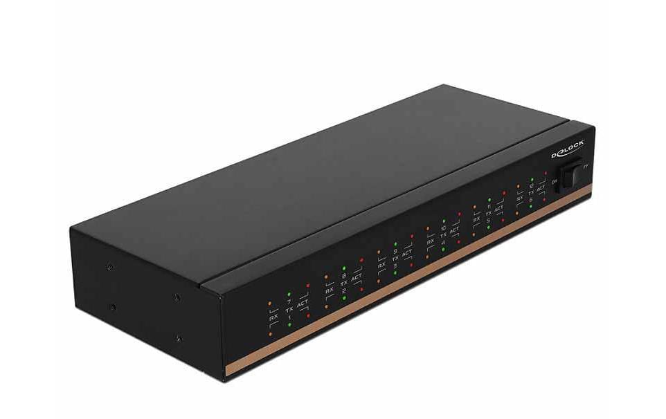 Serial-Adapter 64070 USB-A - 12x RS-232<br>Kaskadierbarer, rackfähiger 12-Port Serial-Hub