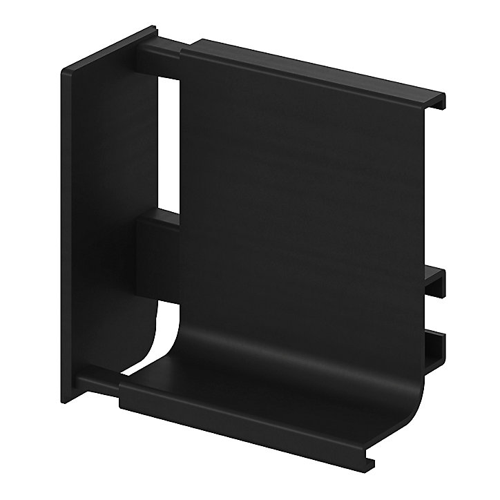 Lot de 2 embouts de rails pour plan de travail noir Caraway Innovo GoodHome
