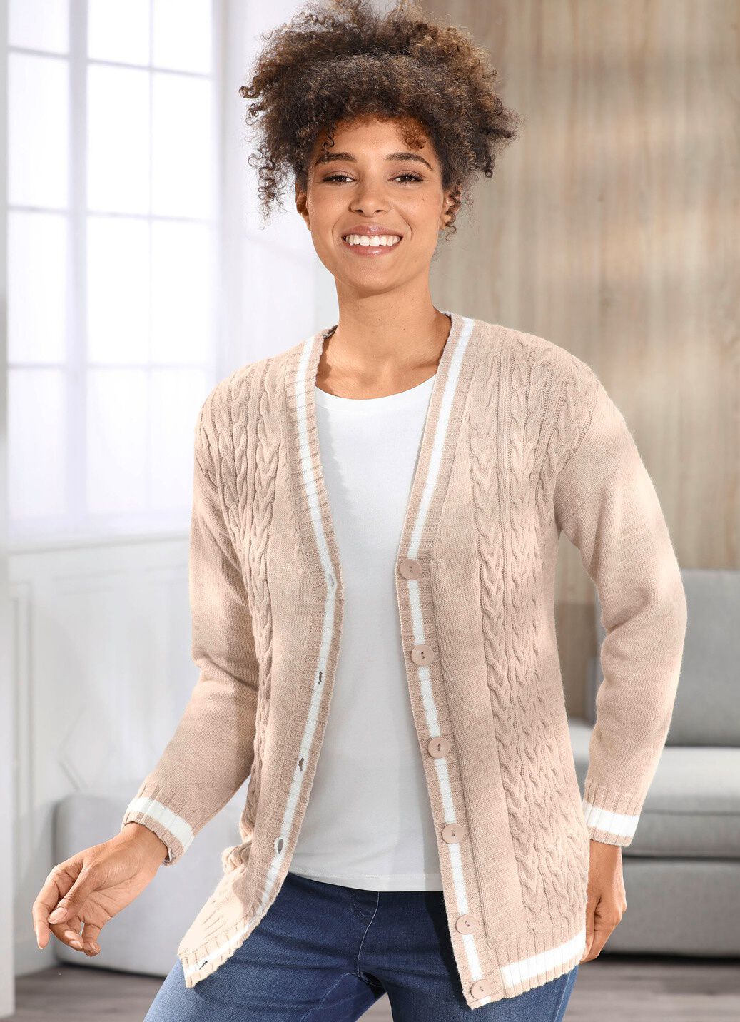 Strickjacke in weicher Qualität